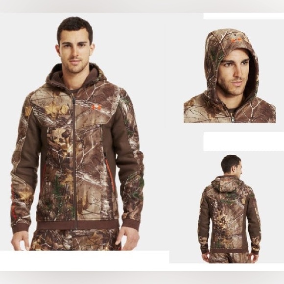 EUC Men’s RARE Under Armour Ayton RealTree Xtra Camouflage Jacket Size XXL - Picture 8 of 13